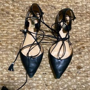 Brad miscshka lace up ballerina flats